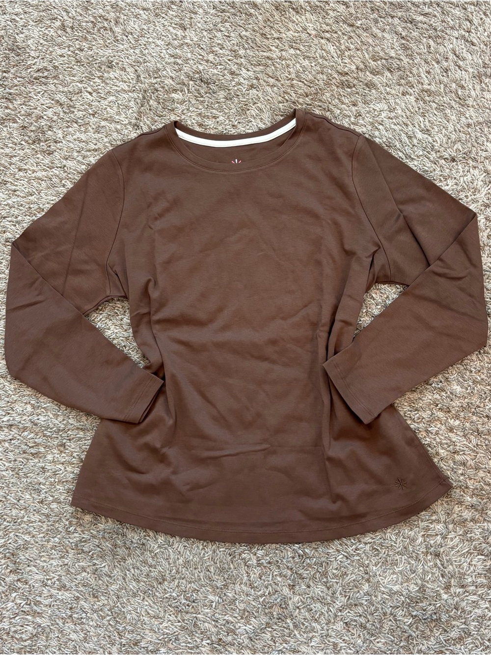 Isaac Mizrahi Live Essentials Brown Long Sleeve Top 1X NWOT